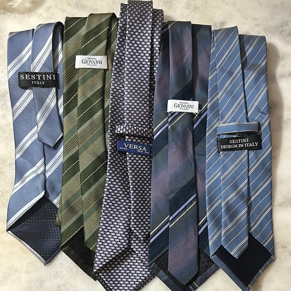 Blue Striped Men's Tie